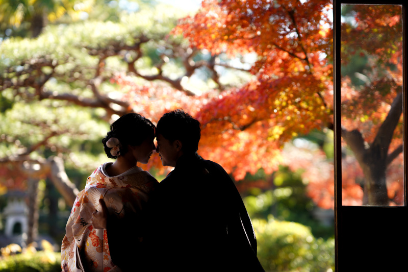 【秋限定】徳川園 ・中村公園・名古屋城など 和装ロケ1着◇全データ&アルバム付<追加料金なしで安心!和装150着から選び放題>