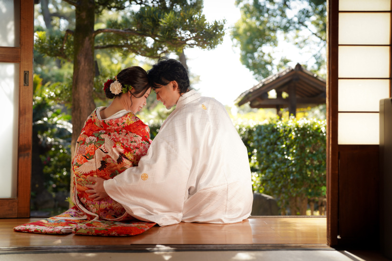 【中村公園】白無垢と色打掛の2着撮影 10月11月12の土日もまだ間に合う  お茶室と日本庭園を満喫 全データ付