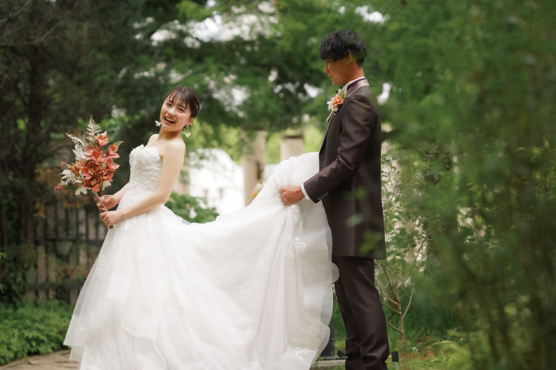 【Photorait限定】★ドレスで庭園フラリエロケ+和装でスタジオ撮影の2つがお得に叶う