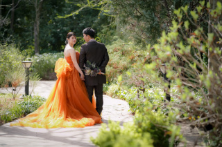 庭園フラリエ　ロケーション➕スタジオ撮影【和装＋洋装】500着追加料金なし　全データ＋レタッチ＋アルバム等必要なもの全部込み