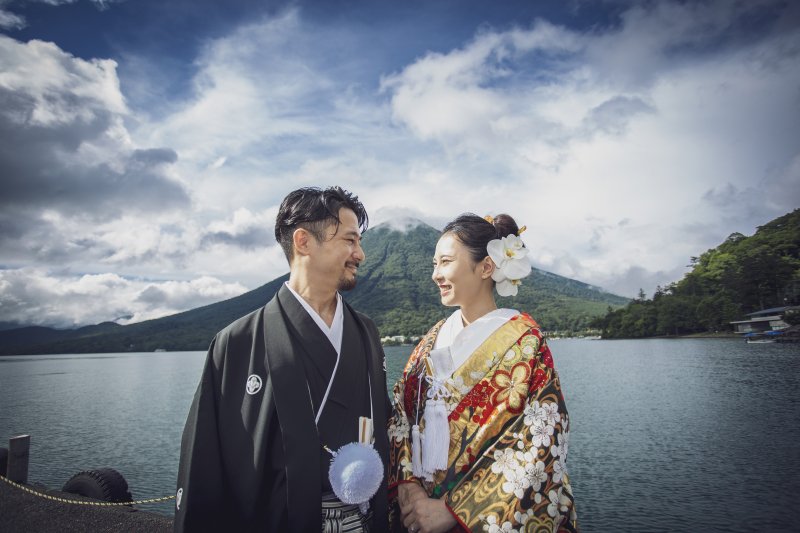 大自然の中で、二人だけの世界を撮影しました。中禅寺湖畔にて