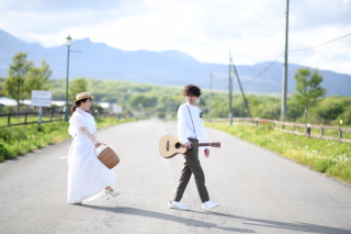 那須フロラシオンの牧場で手作りウエディングでした。二人で旅立ちます。