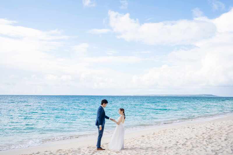 ビーチへ来たらいい天気に