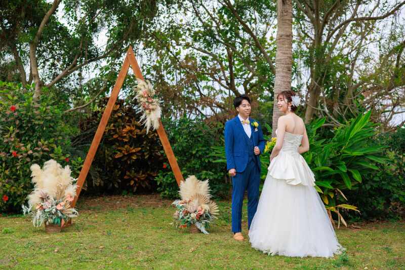 グリーンバックで南国感