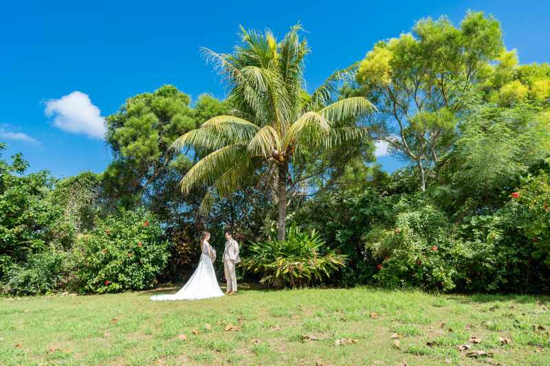 サロンのガーデンで