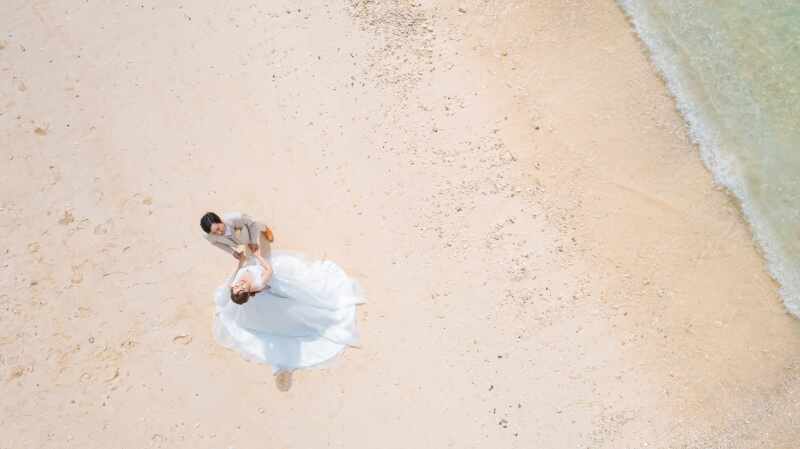 ビーチ撮影！まずはドローン