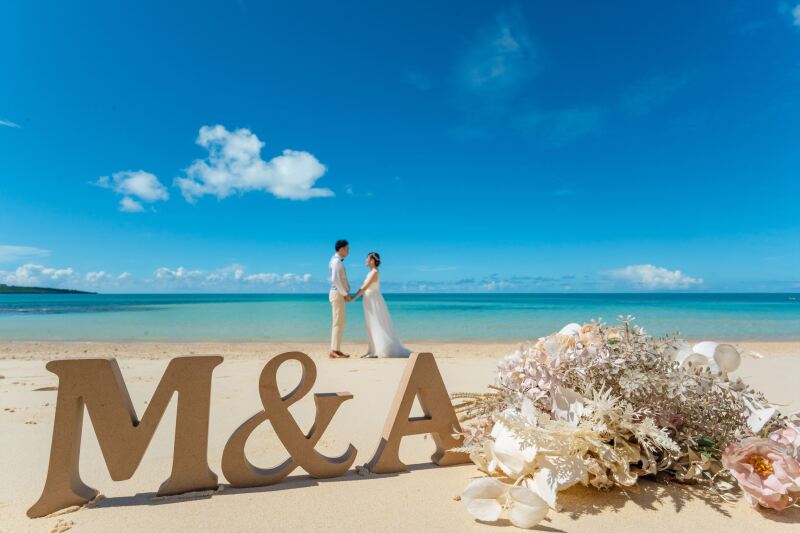 アルファベットとブーケ