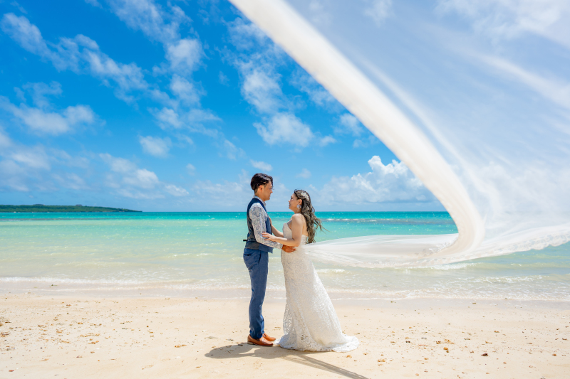 ロングベールを纏って