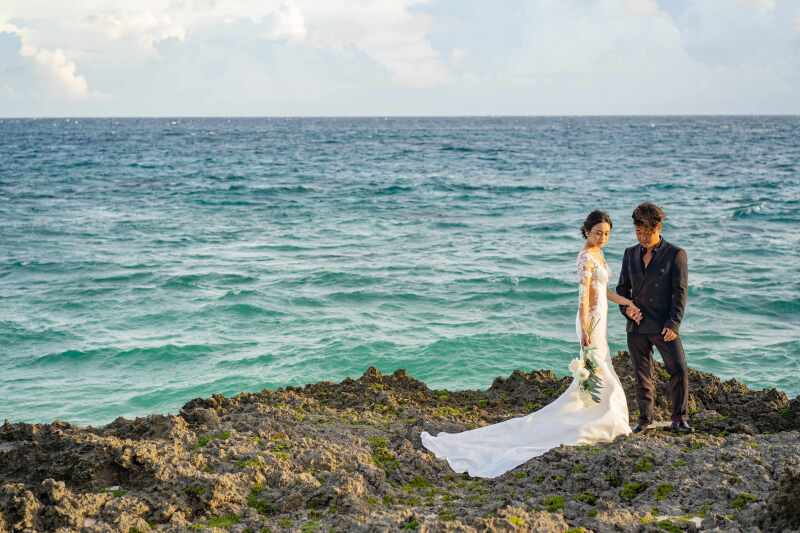 ビーチ＆岩場＆サンセット