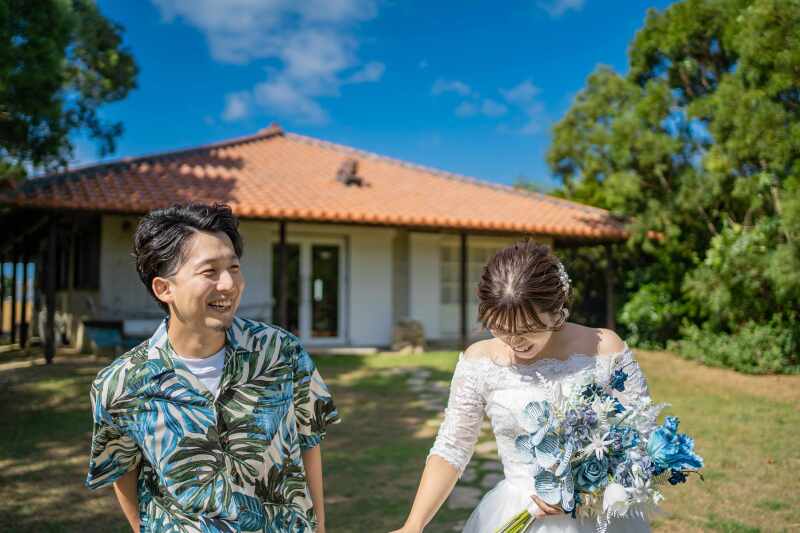 ガーデンでの撮影開始です