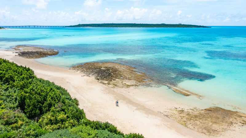 ビーチでの撮影スタートです