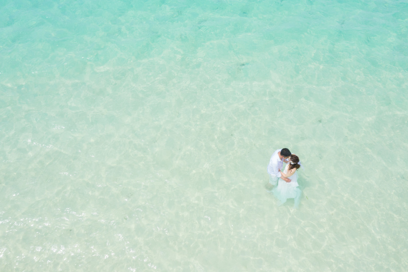 海へそのままダイブ