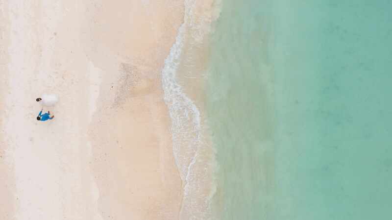 ドローンで真上から