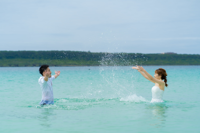 海へダイブ♪愛のシャワー