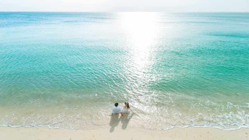 海を見ながら、こちらもドローン撮影