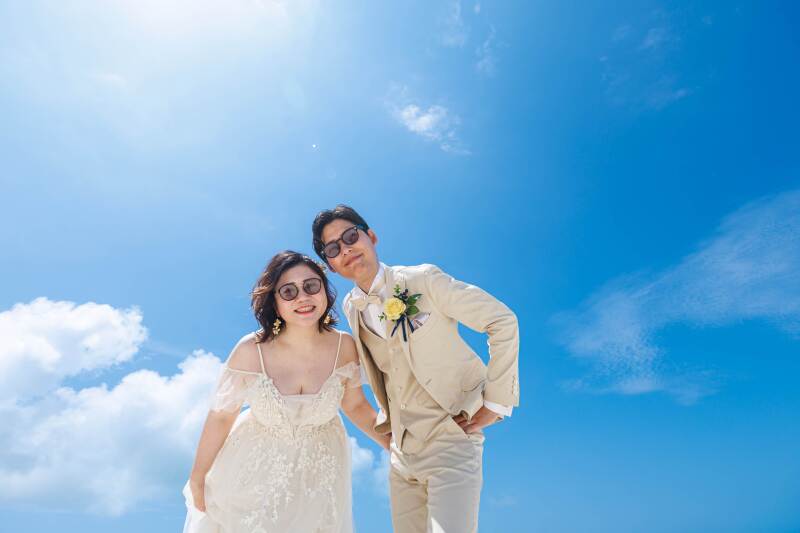 【シエロ宮古のスタッフが紹介します！】空も海も青！晴天のフォトウェディング