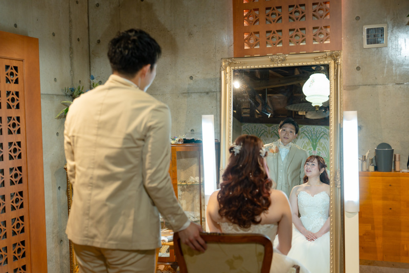 ブライズルームでのナチュラルなシーン