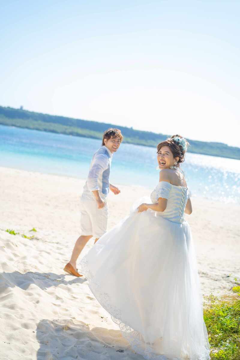 ビーチ手前で♪