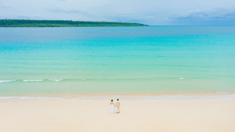 あいにくの曇り空。だけど空から撮ればこの通り!