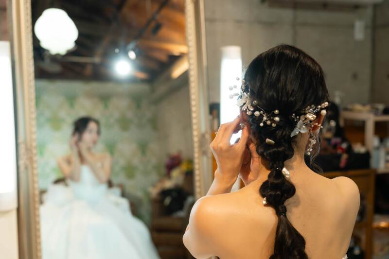 花嫁様のお仕度。ブライズルームでの幸せなひととき