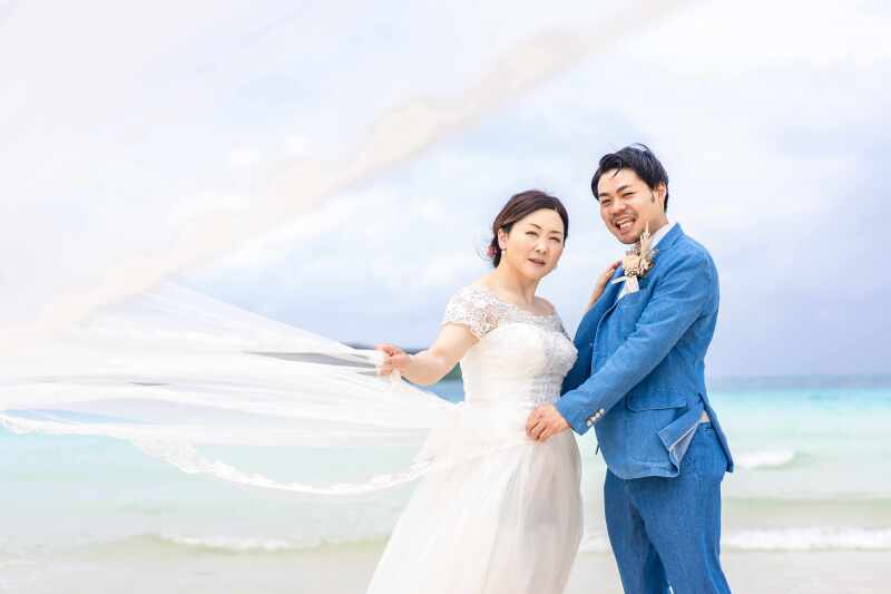 ロングベールがなびくー