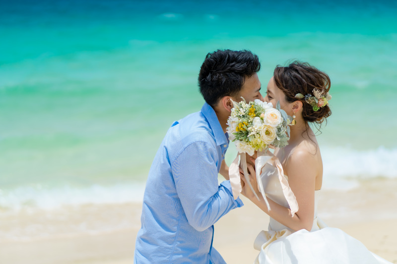 ふわふわブーケでキスショット！