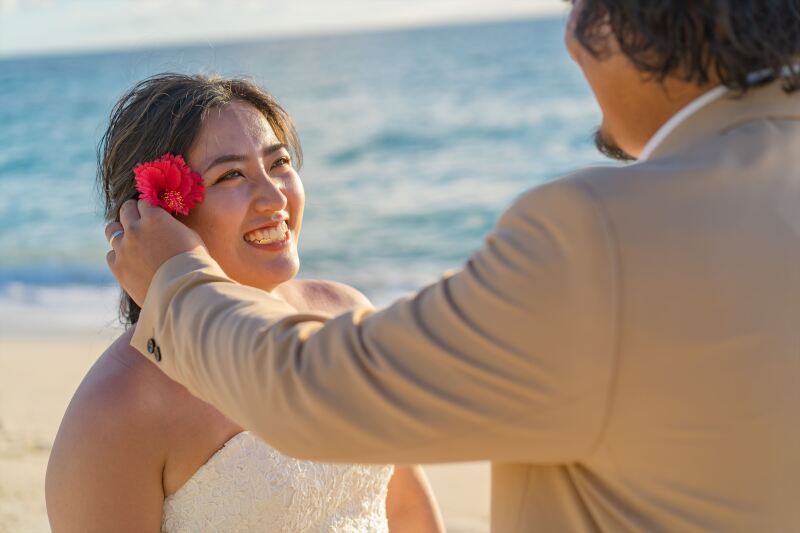 新郎様から髪飾り❁