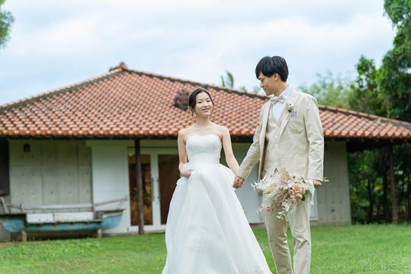 撮影スタート!おふたりの笑顔が輝きます