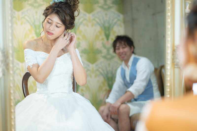 イヤリングをつけて☆