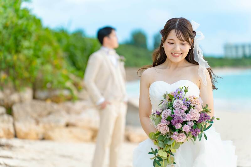 ビーチでもソロショット