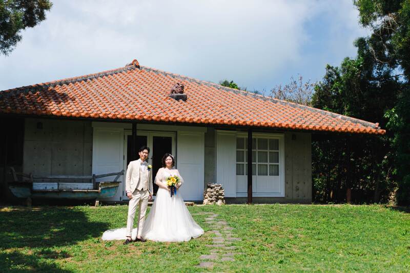 ガーデンから撮影スタート!