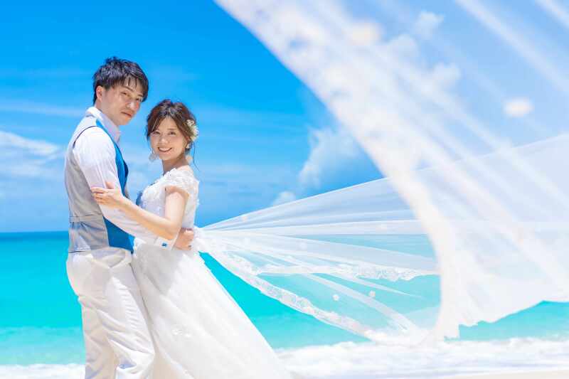 定番のロングベールショットも