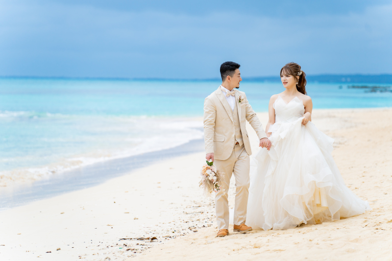 ビーチでの撮影スタート!