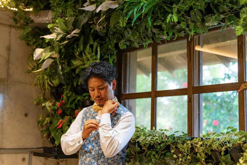 新郎様お仕度完了