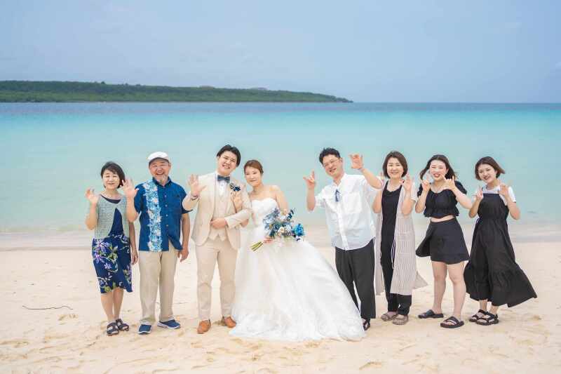 ビーチでもみなさんと集合写真