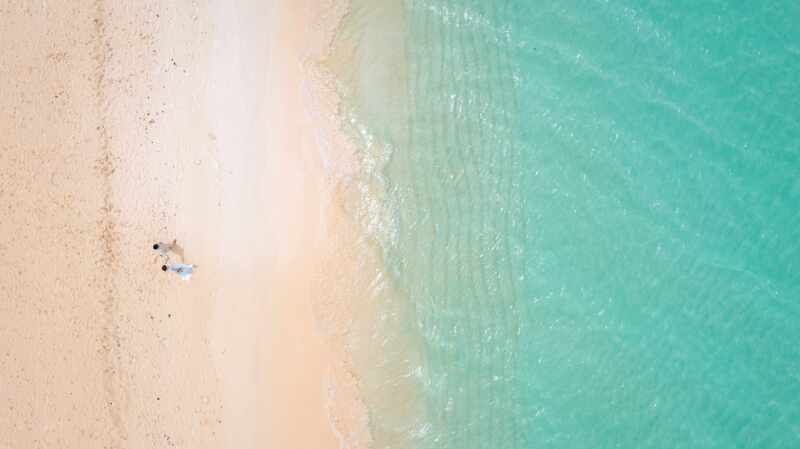 ドローンで真上から