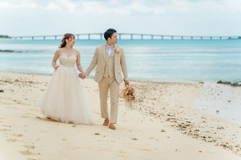 与那覇前浜ビーチにて