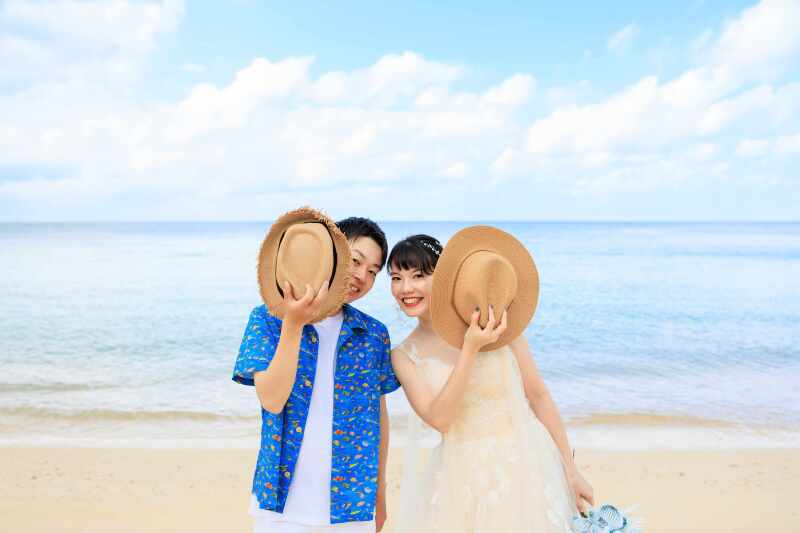 麦わら帽子から