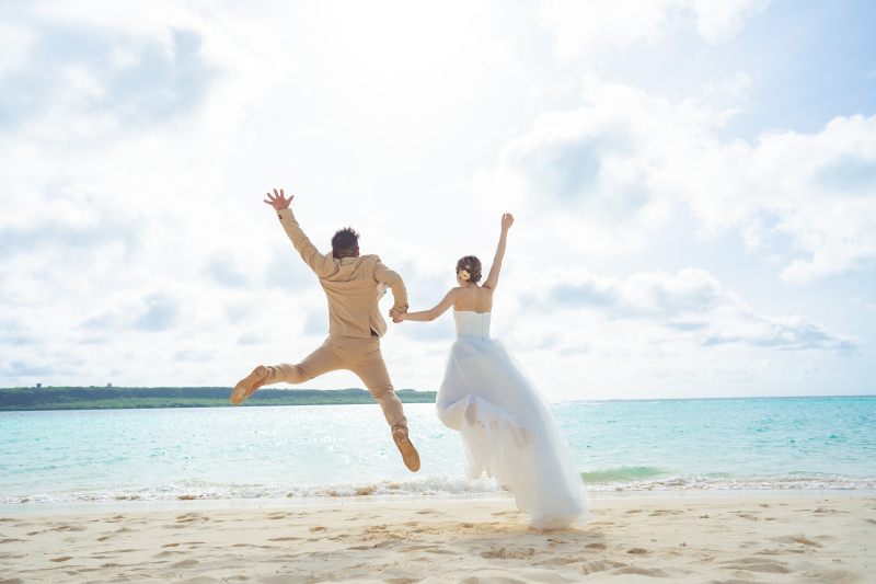 海に向かって！