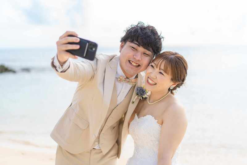 スマホで自撮り♡