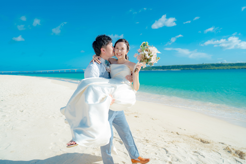 【シエロの定番!ドローン空撮付】MIYAKOベーシックプラン★ビーチ&ガーデン・180カット・ヘアメイク&ウェディングドレス込◎