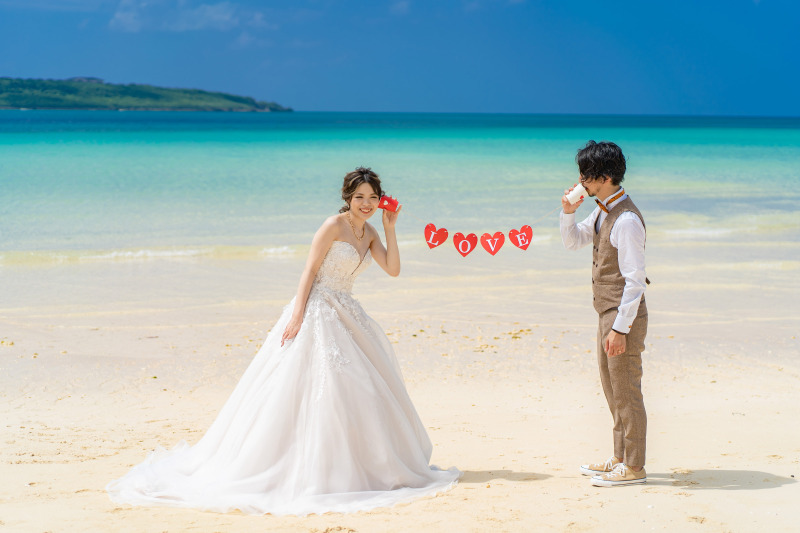 【青い海&サンセットビーチ】MIYAKOサンセットプラン☆/ビーチ&ガーデン&サンセット・170カット・ヘアメイク&ドレス込