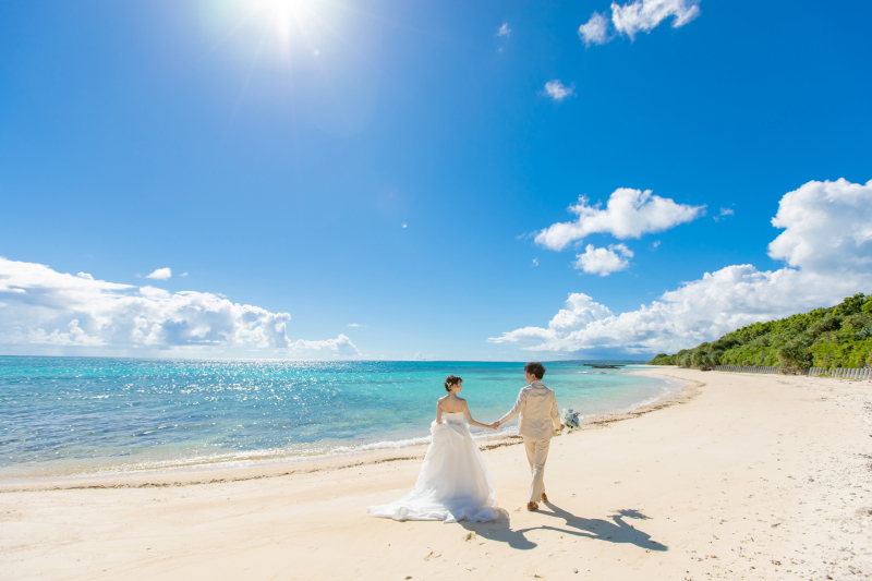 【冬限定*青空加工プレゼント】ブルースカイプラン/ビーチ&ガーデン・120カット・衣装・ヘアメイクもコミコミ追加料金無し