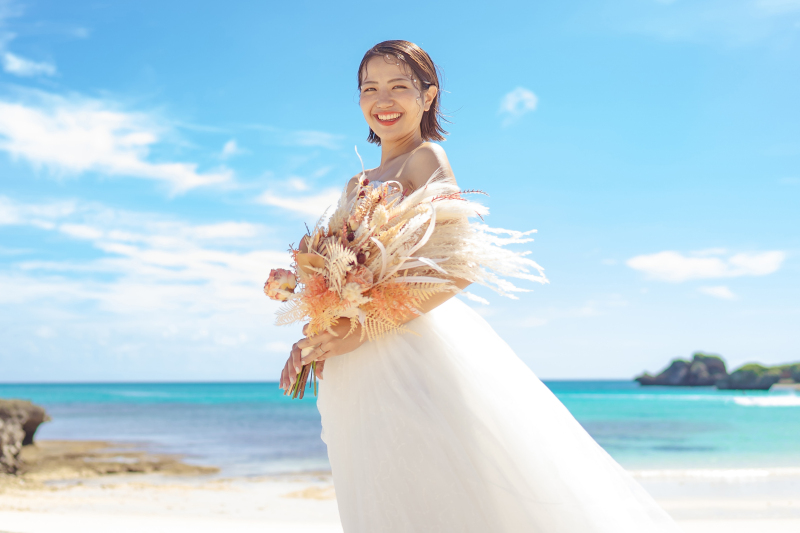 【青い海&サンセットビーチ】MIYAKOサンセットプラン☆/ビーチ&ガーデン&サンセット・170カット・ヘアメイク&ドレス込