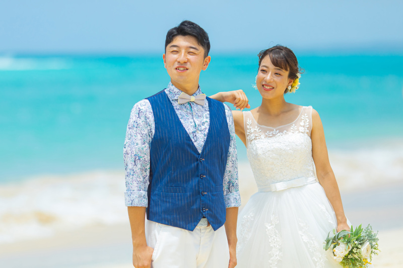 【撮影日6ヶ月以上先・カット数50%増量・ドローン空撮付】早割いま得プラン/ビーチ&ガーデン・180カット・ヘアメイク&衣装込