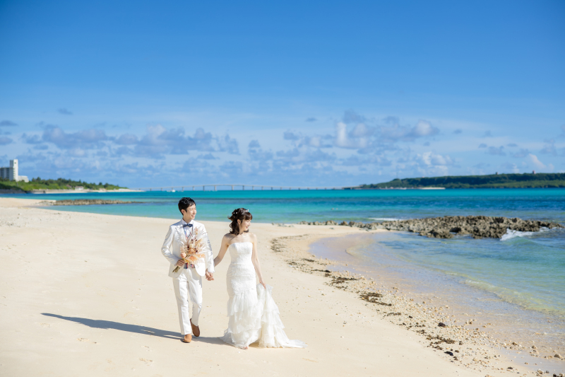 【冬限定*青空加工プレゼント】ブルースカイプラン/ビーチ&ガーデン・120カット・衣装・ヘアメイクもコミコミ追加料金無し