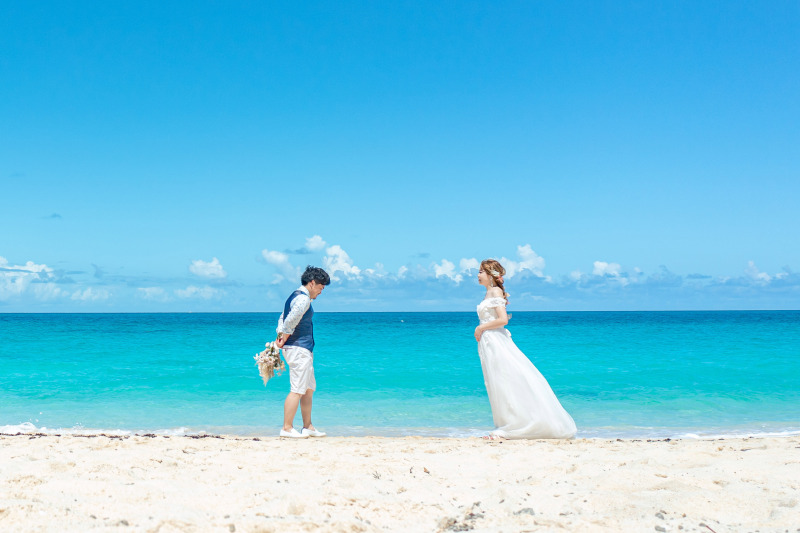 【冬限定*青空加工プレゼント】ブルースカイプラン/ビーチ&ガーデン・120カット・衣装・ヘアメイクもコミコミ追加料金無し