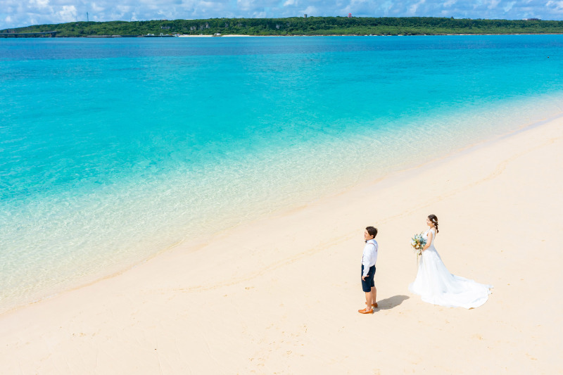 【結婚式オープニングムービー付き】フォトシューティングプラン/ビーチ&ガーデン・150カット&OPムービー・ヘアメイク&ドレス込