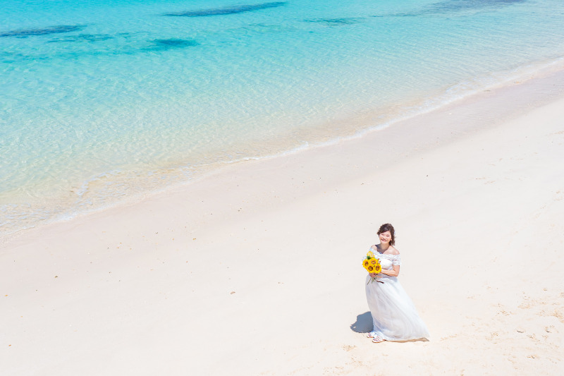 【ムービー&フォト*ドローン空撮付き!】クリエイティブプラン★ビーチ&ガーデン・180カット・ムービー2種・ヘアメイク&衣装込☆