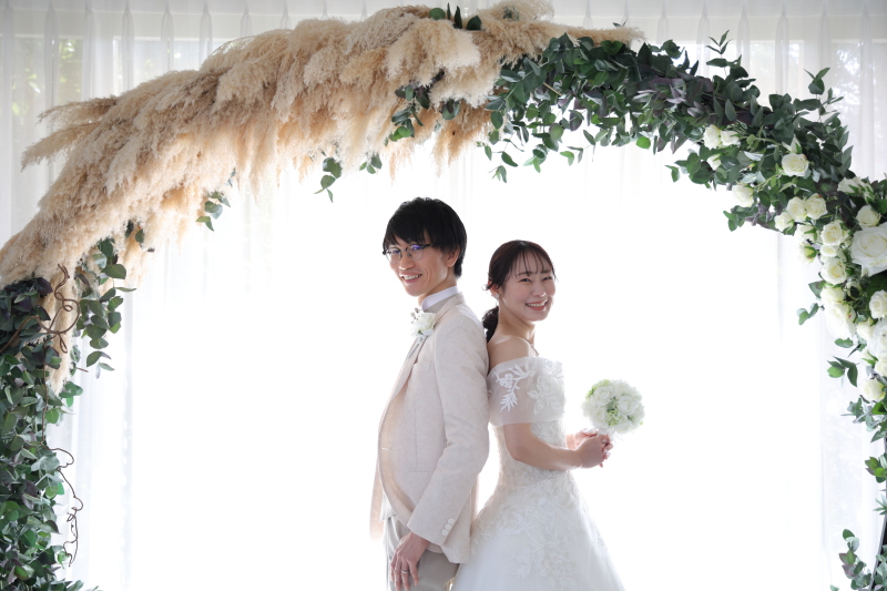 スタジオ内アーチでの撮影